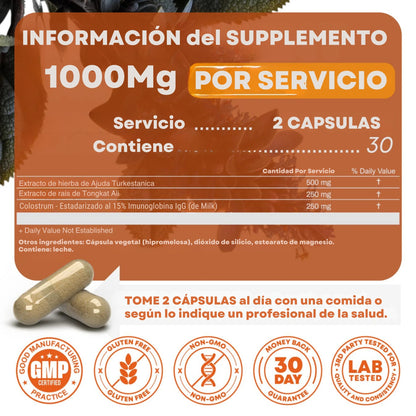 TURKESTERONA & TONGKAT ALI: Potenciador natural de la Testosterona